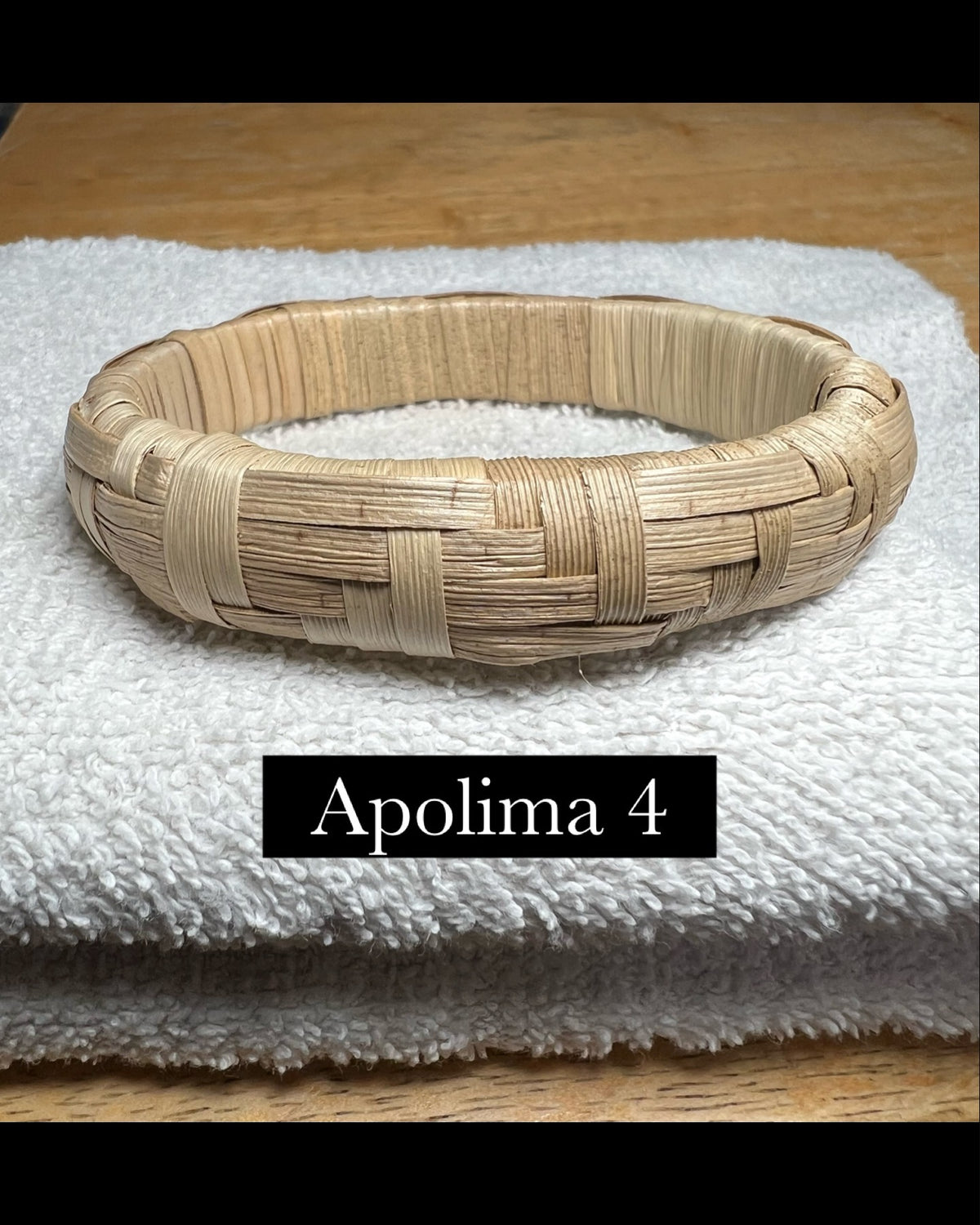 Pop-Up Mākeke - Pawehi Creations - Apolima Lauhala Barrel Bracelet - Style #4
