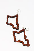 Island Koa Earrings Sterling Silver Hook by Kipuka Kai