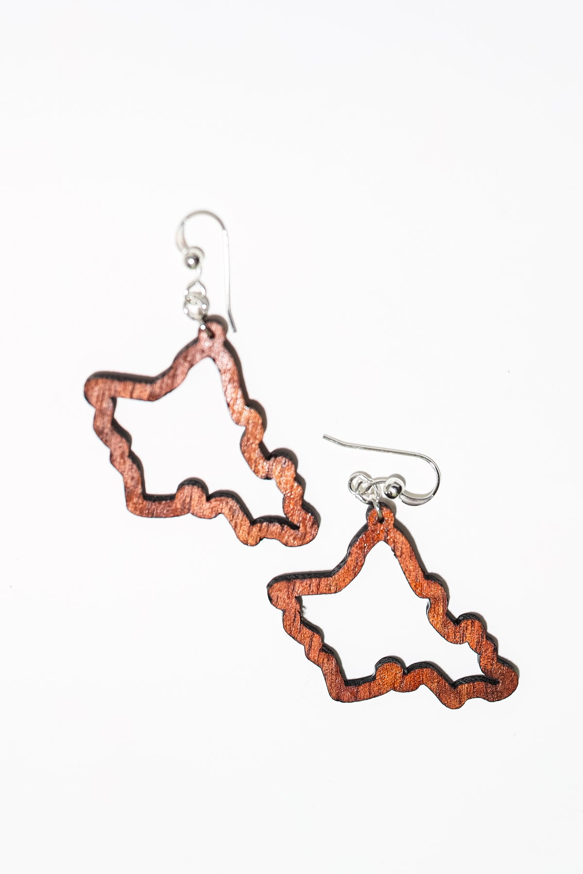 Island Koa Earrings Sterling Silver Hook by Kipuka Kai