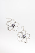 Plumeria Freshwater Pearl Sterling Silver Earring