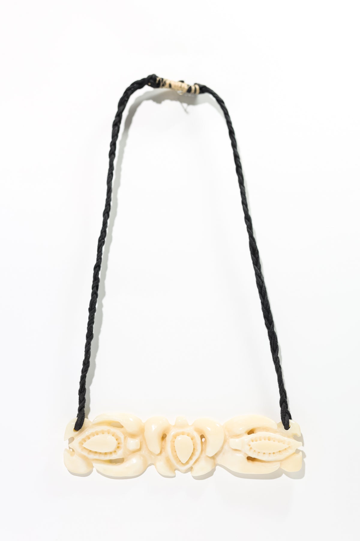 Carved Bone Honu Ekolu Pendant