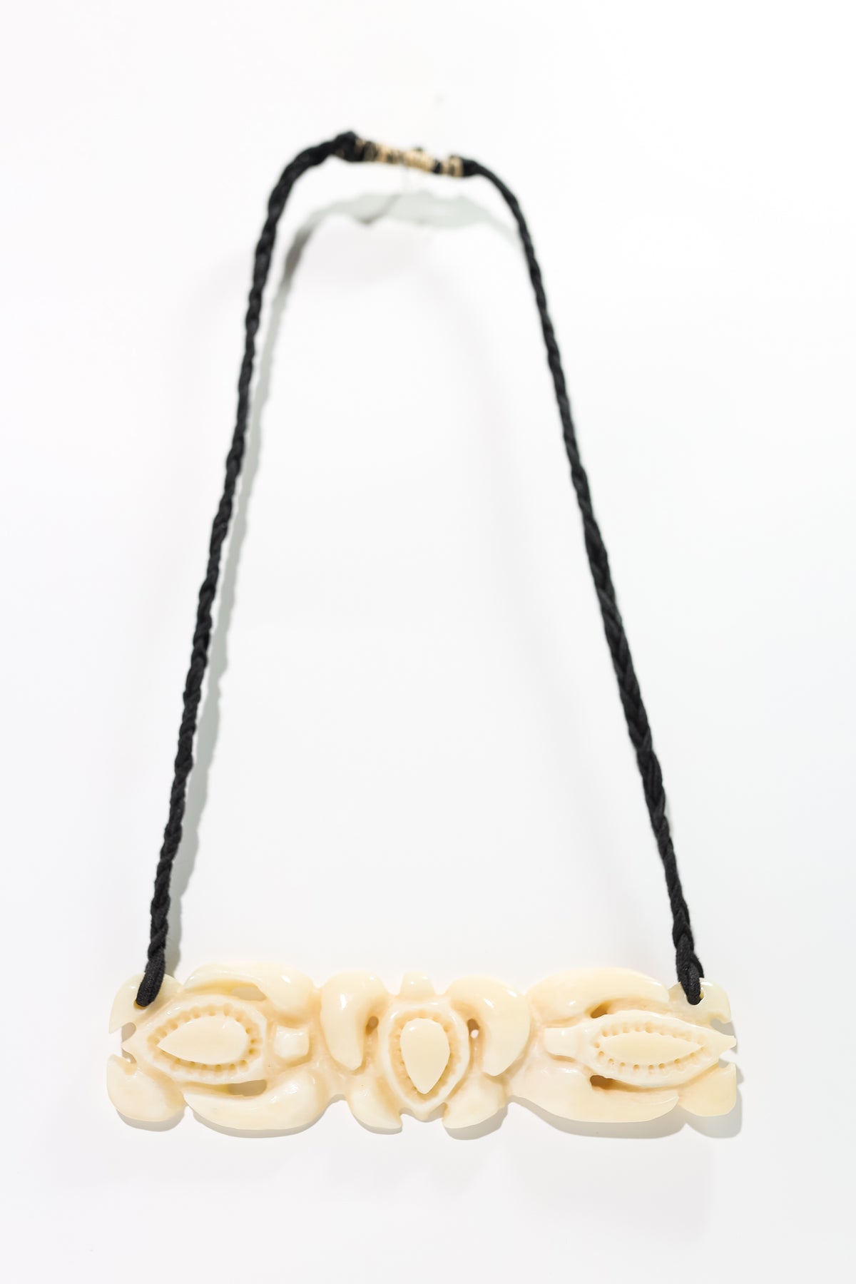 Carved Bone Honu Ekolu Pendant
