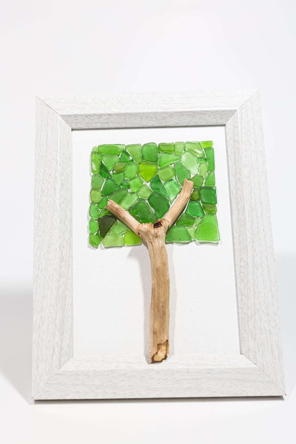 framed Sea Glass Tree Art