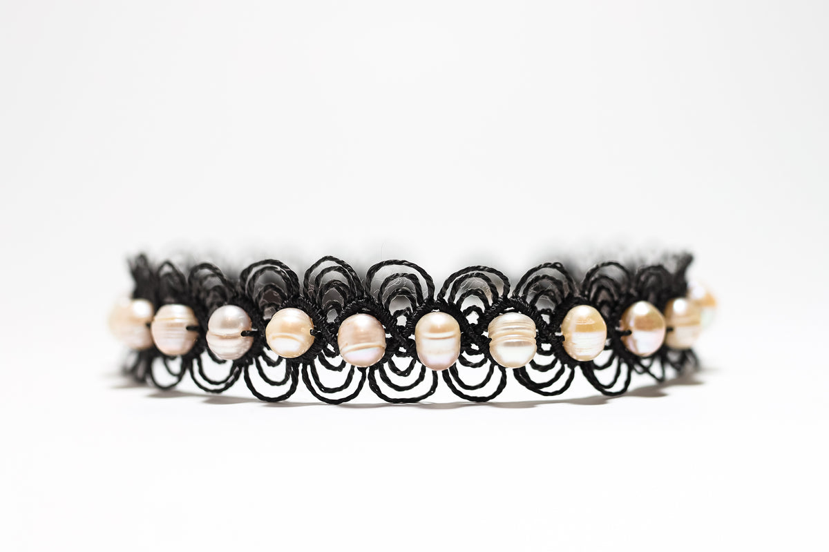 FW Pearl full Woven Pearl Cordage Choker – alternate view 4