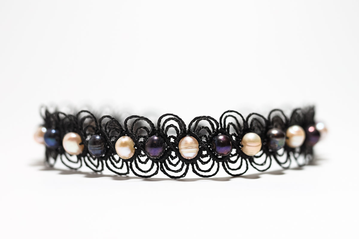 FW Pearl full Woven Pearl Cordage Choker – alternate view 5