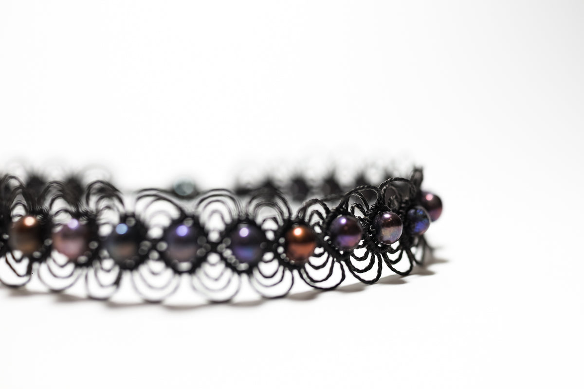 FW Pearl full Woven Pearl Cordage Choker – alternate view 7