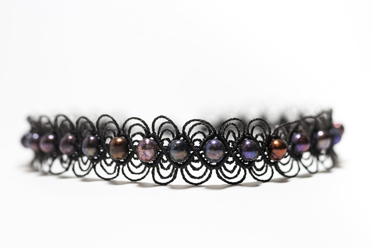 FW Pearl full Woven Pearl Cordage Choker – alternate view 8