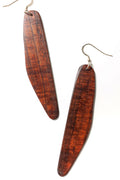 Hand Cut Koa Earrings