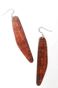 Hand Cut Koa Earrings