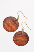 Hand Cut Koa Earrings