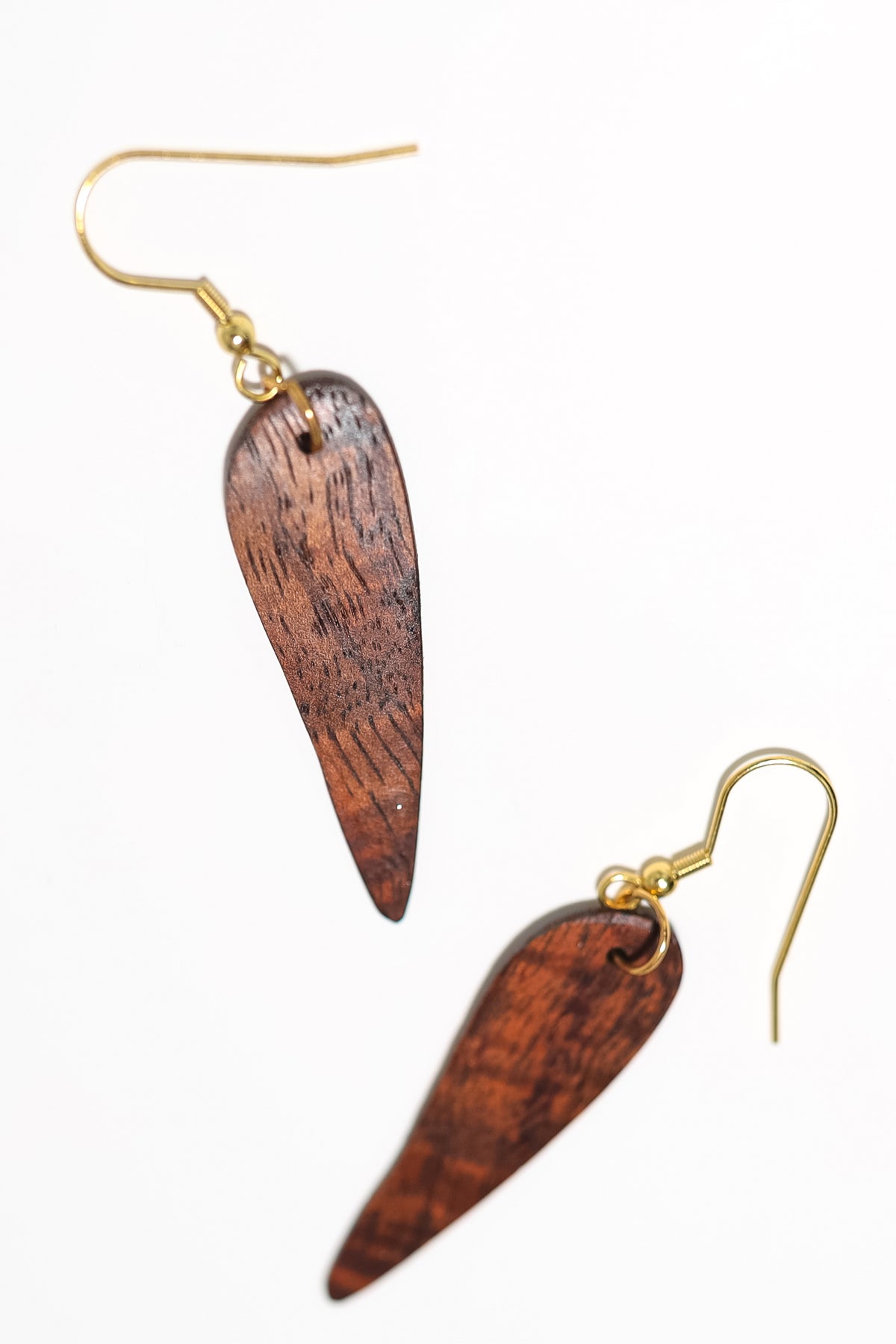 Hand Cut Koa Earrings