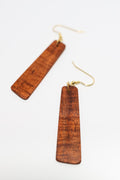 Hand Cut Koa Earrings