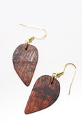 Hand Cut Koa Earrings