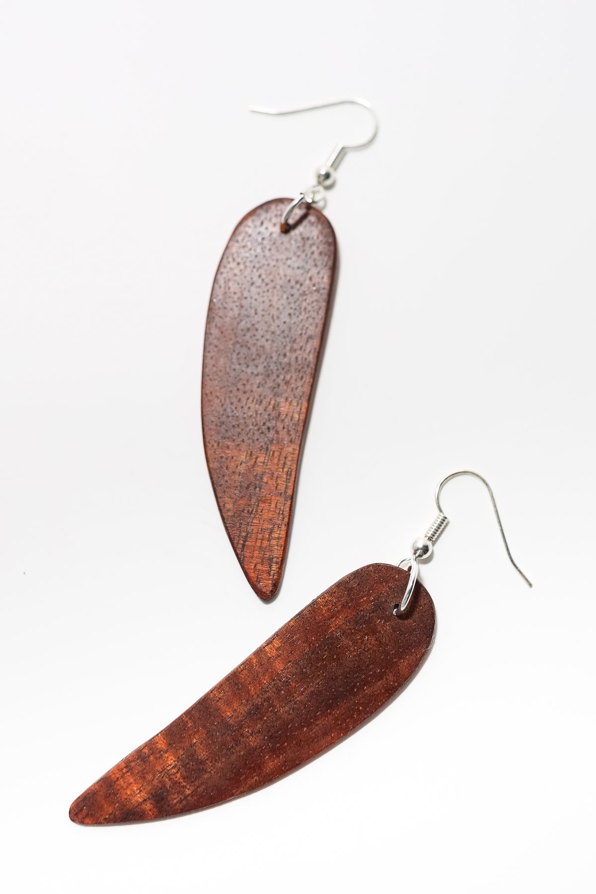 Hand Cut Koa Earrings
