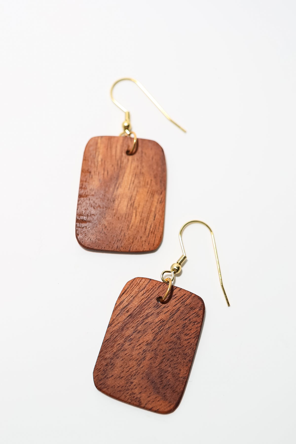 Hand Cut Koa Earrings