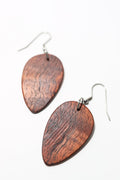 Hand Cut Koa Earrings
