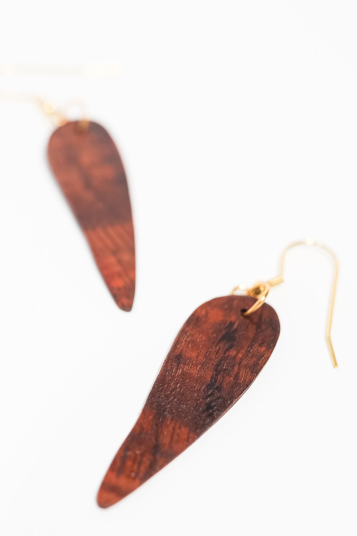 Hand Cut Koa Earrings
