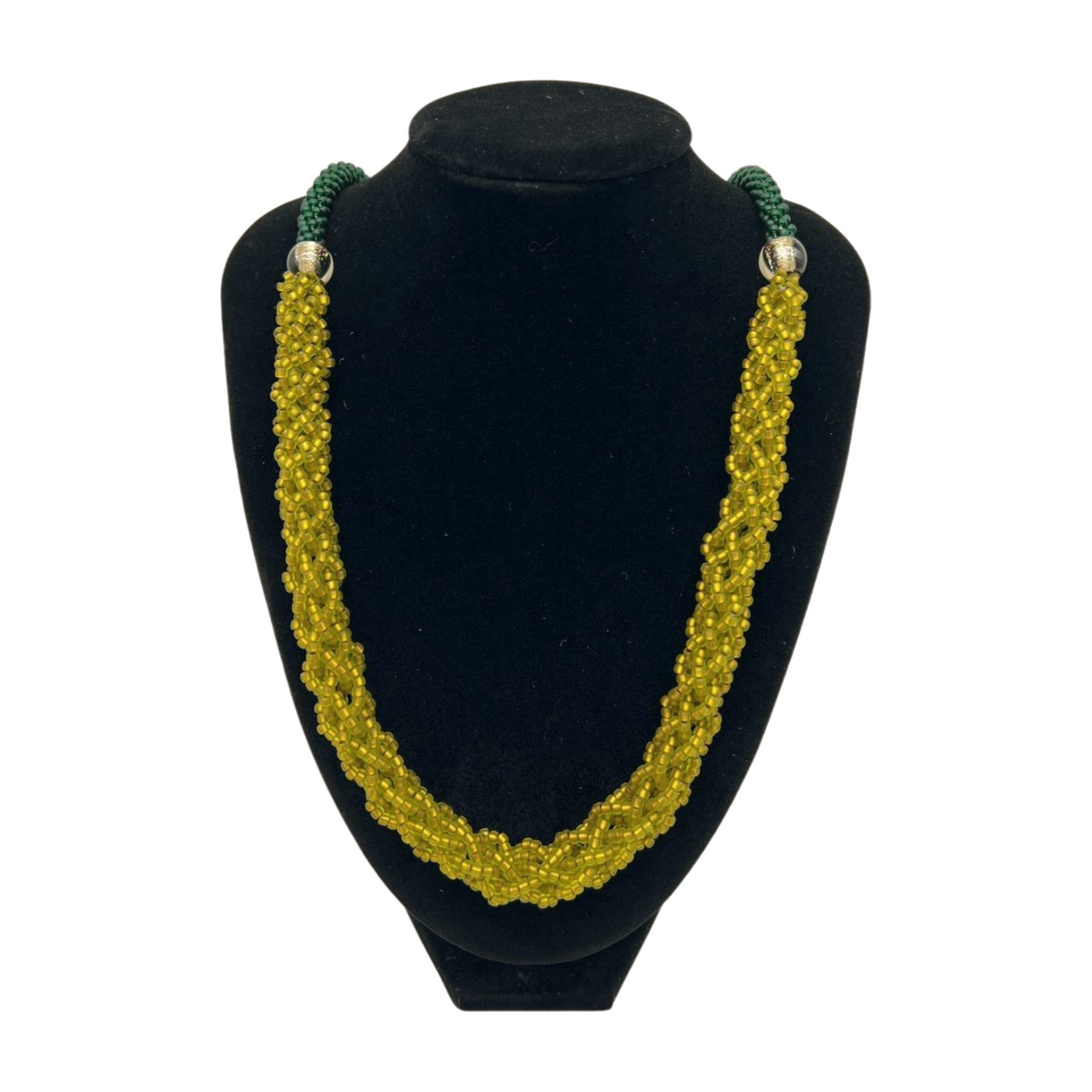 Chartreuse Frosted Green Edo Necklace Lei - 27"