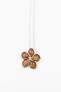 Koa Plumeria Sterling Silver Pendant