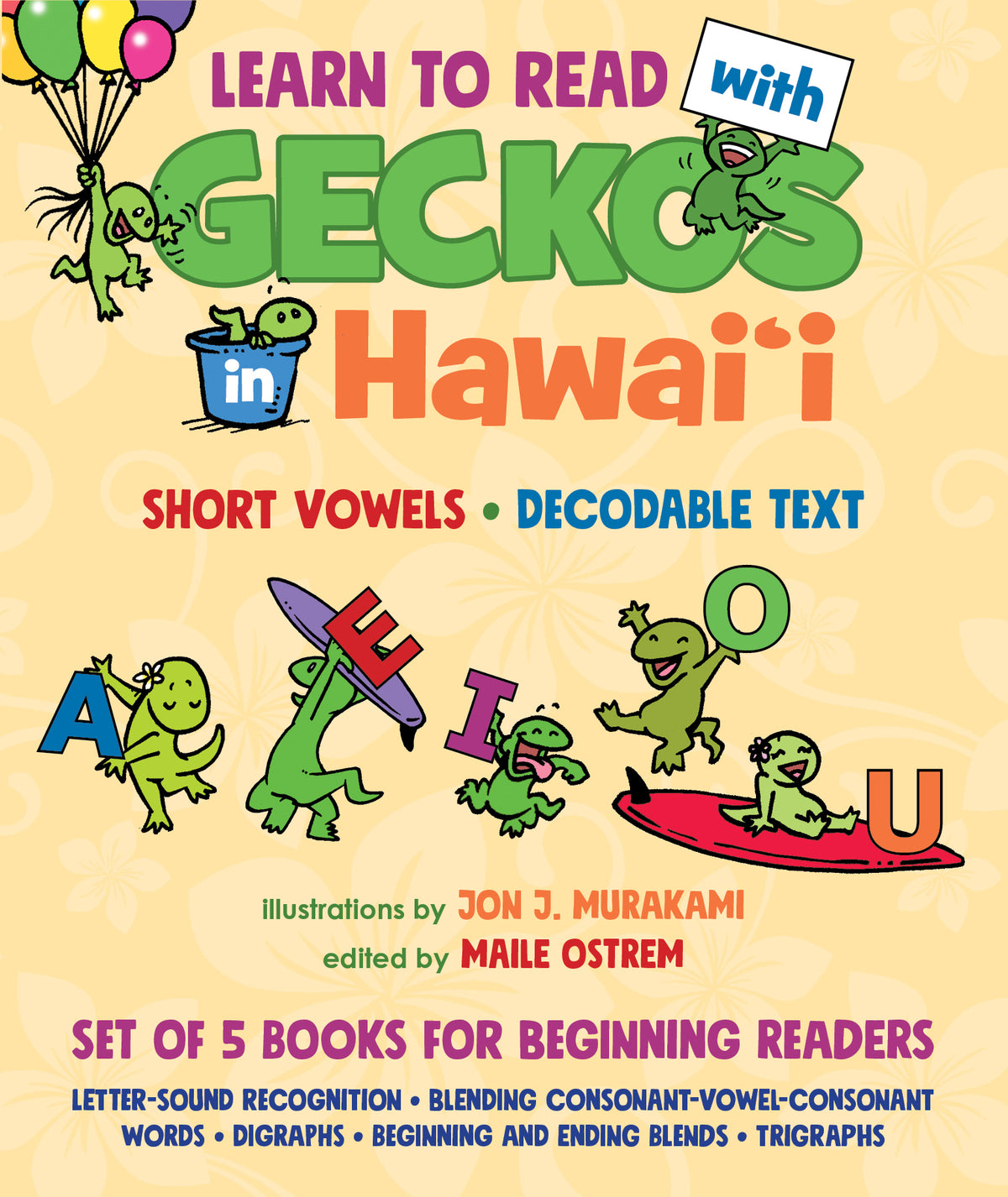 Learn to Read with Geckos in Hawaiʻi: Set of 5 Books for Beginning Readers cover