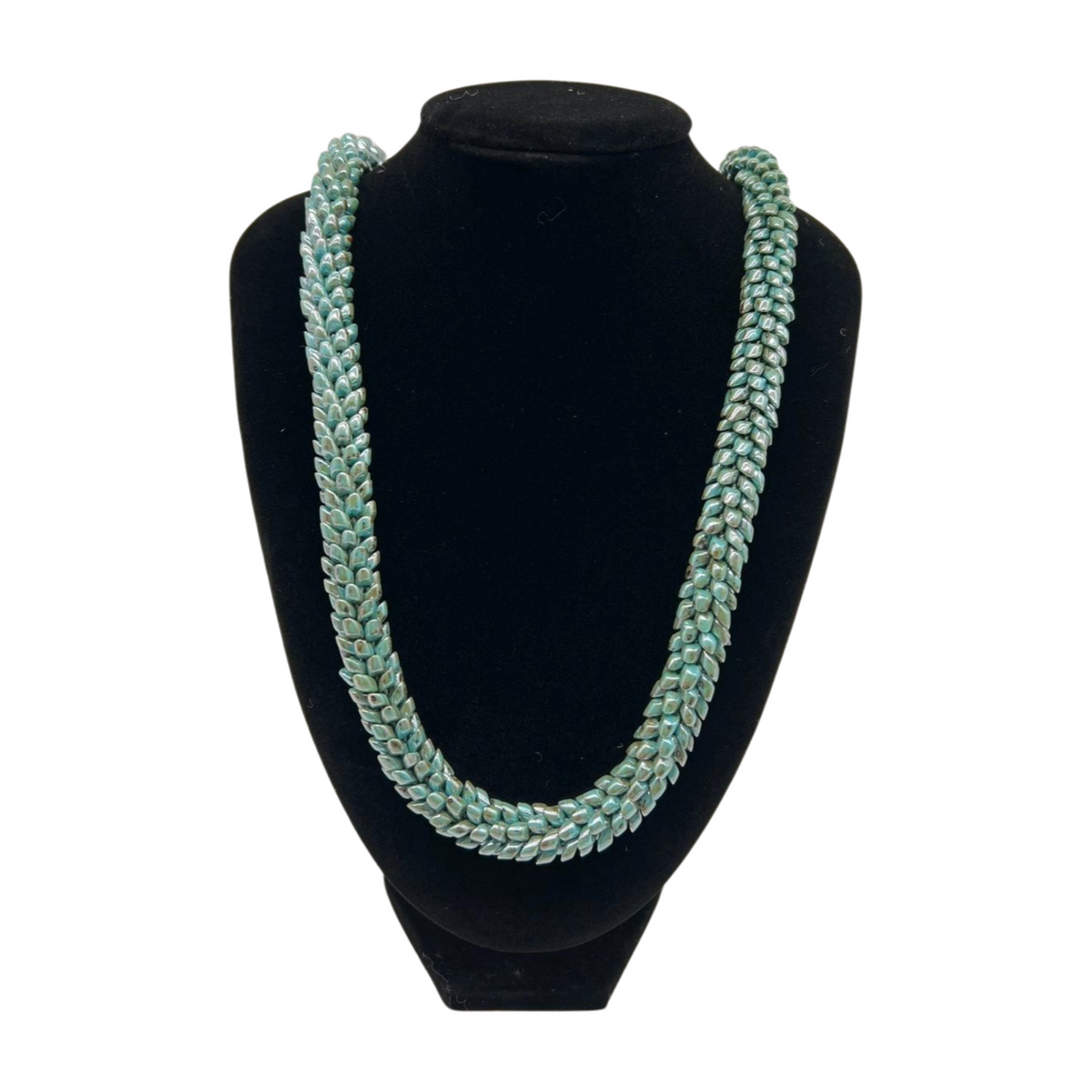 Luster Turquoise Picasso Dragon Scales Necklace - 30"/31"
