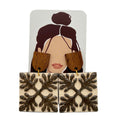 Quilt Earrings - Beige