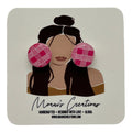 Palaka Stud Earrings - Hot Pink