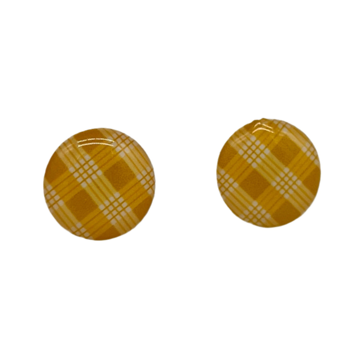 Small Palaka Stud Earrings - Orange