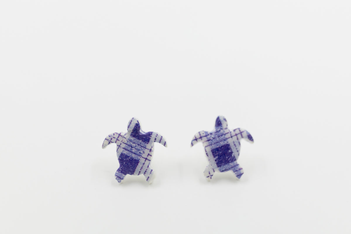 Honu Stud Earrings - Purple