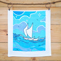Pop-Up Mākeke - Cultivate Hawai'i - Hokule'a Tea Towel - Front View