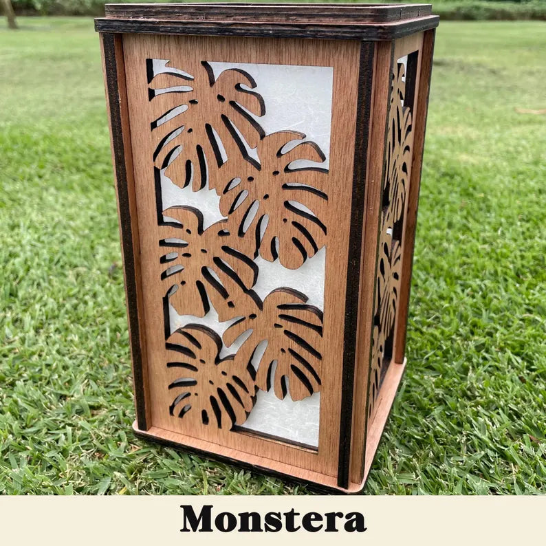 Laser Cut Wooden Hawaiian Tea Light Lanterns