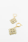 Lauhala Earrings- GF Huggies w/ 3x3 Love Knots