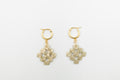 Lauhala Earrings- GF Huggies w/ 3x3 Love Knots