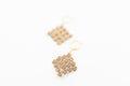 Lauhala Earrings -  GF Huggies w/ 4x4 Love Knots