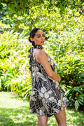 Nenele'a Halter Dress - Black & Silver Sand