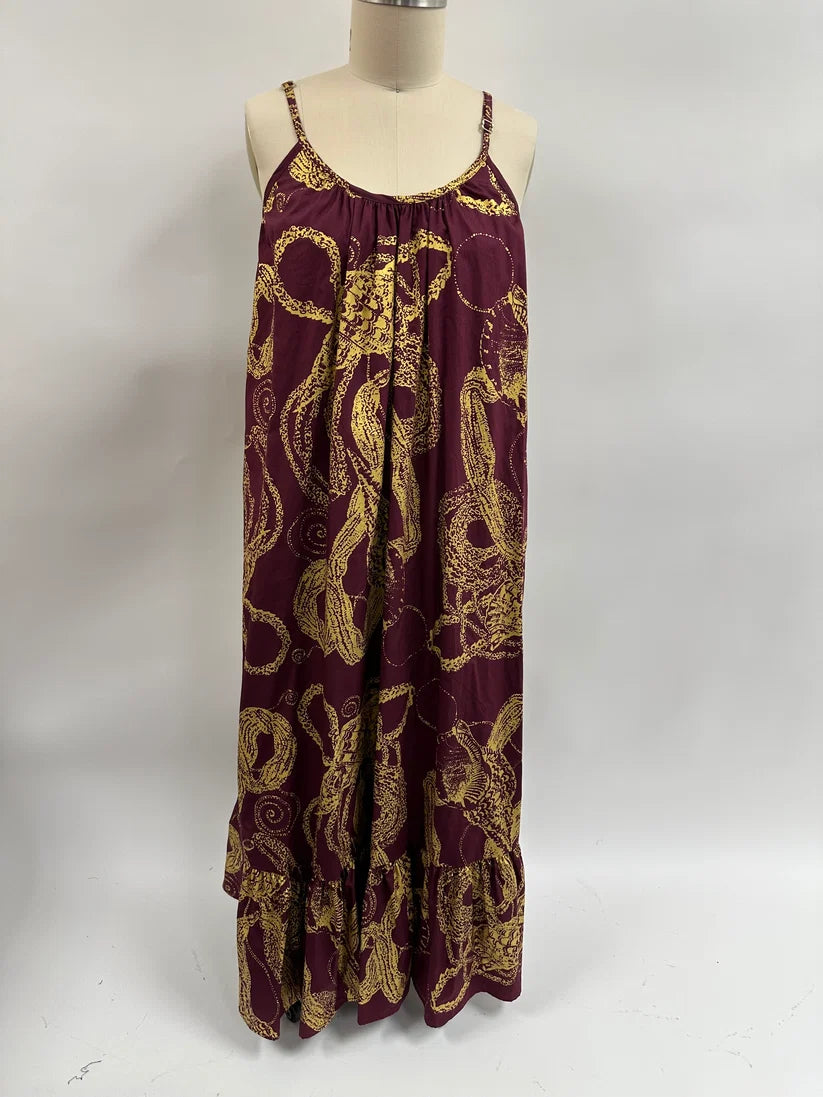 Niihau Conch Shells Maxi Dress