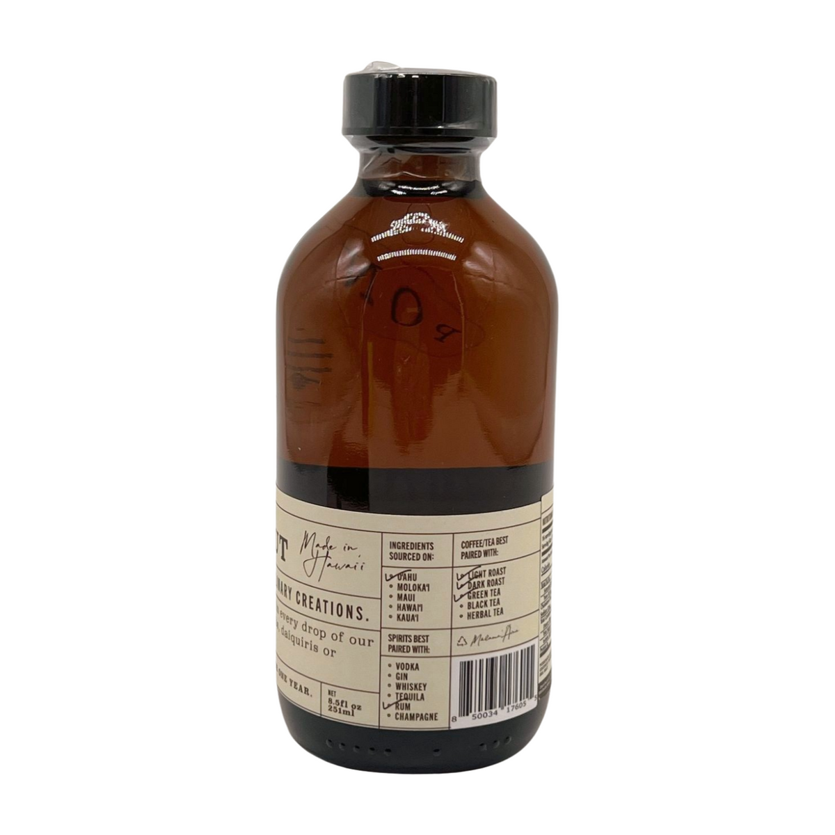 Pop-Up Mākeke - Pono Potions - Koʻolau Coconut Syrup - Front View