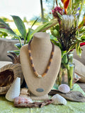 Pop-Up Mākeke - Akalei Designs - Gold & Champagne Picasso Island Style Necklace - Front View