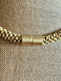 Pop-Up Mākeke - Akalei Designs - Picasso Yellow Round Beads Necklace Lei - 24" - Clasp