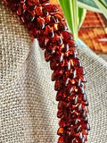 Pop-Up Mākeke - Akalei Designs - Glossy Dark Topaz Dragon Scales Necklace - Close Up