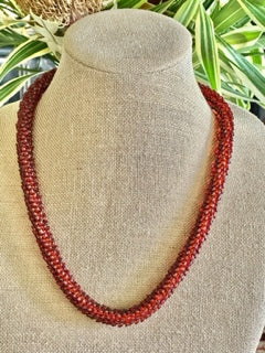 Pop-Up Mākeke - Akalei Designs - Glossy Dark Topaz Dragon Scales Necklace - Front View