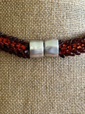 Pop-Up Mākeke - Akalei Designs - Glossy Dark Topaz Dragon Scales Necklace - Magnetic Clasp