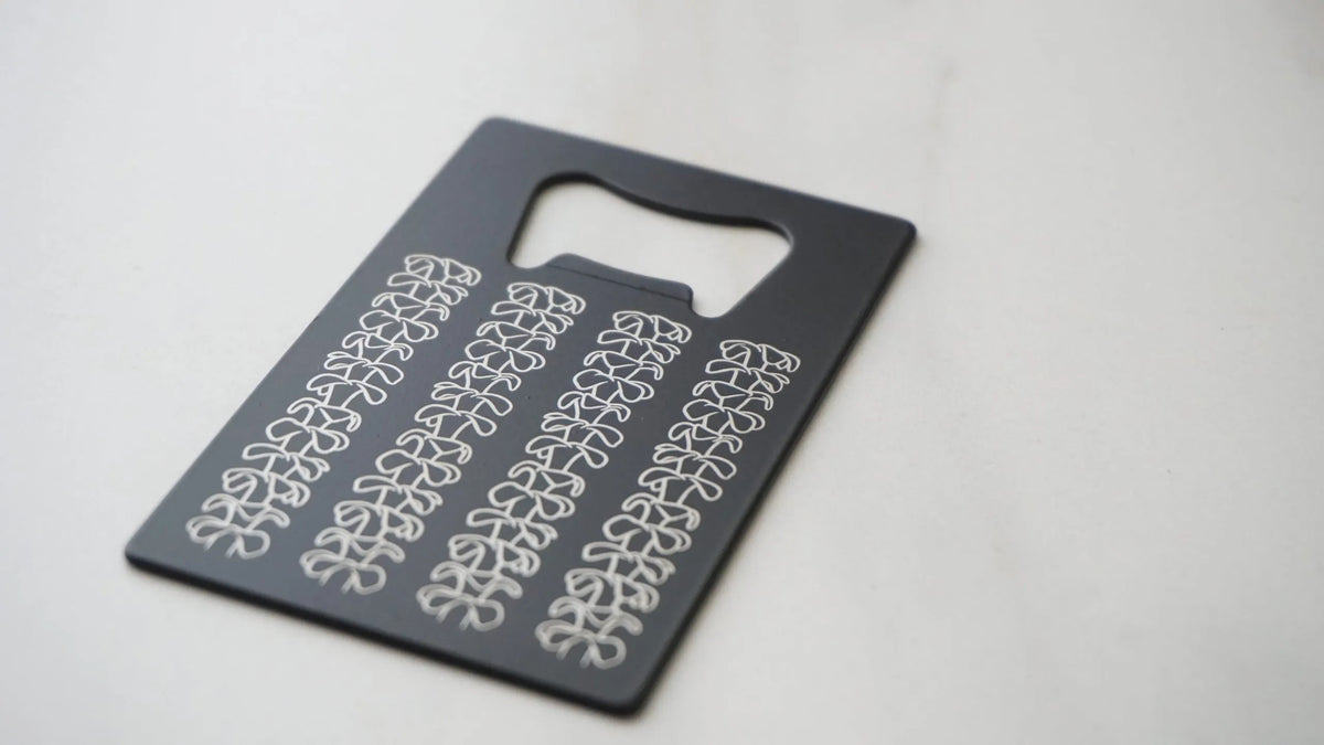 Pop-Up Mākeke - Hi Darling Shop - Stainless Steel Bottle Opener - Puakenikeni - Front View