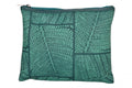 Flat Zip Pouch - Hapu'u in Florida Keys & Teal Green