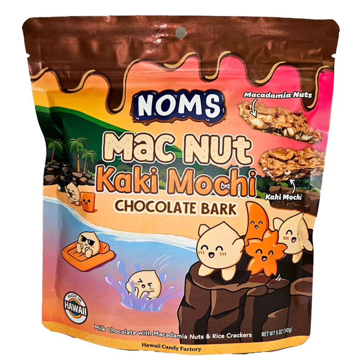 Pop-Up Mākeke - Noms - Mac Nut Kaki Mochi Chocolate Bark