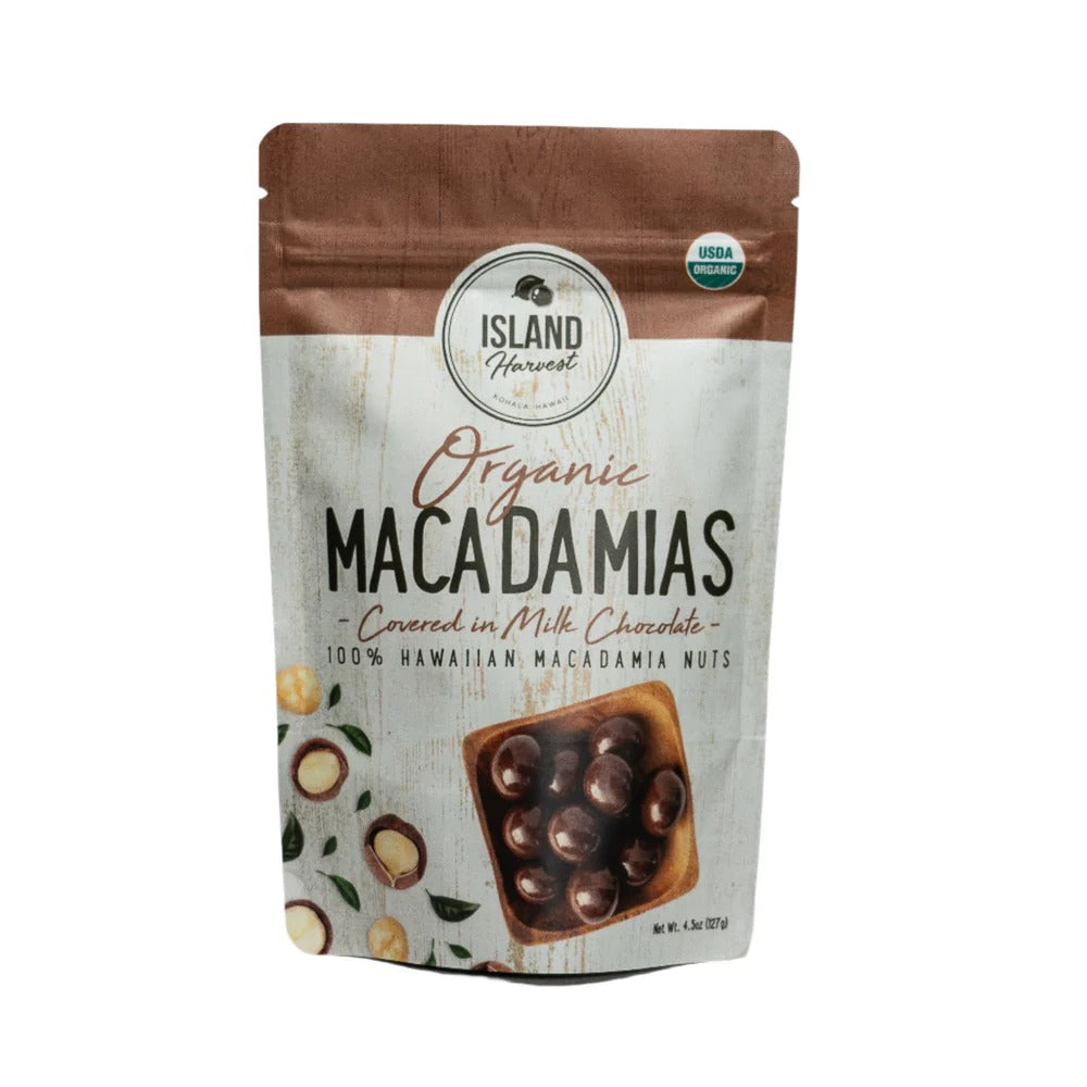 Island Harvest - Organic Macadamias Covered in Milk Chocolate | Pop-Up Mākeke