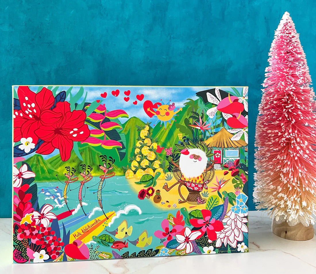 Pop-Up Mākeke - Surf Shack Puzzles - Santa's Tropical Xmas by Suzanne J. Puzzle - Completed