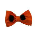 Pop-Up Mākeke - humBOWbarks Pet Wear - Medium Double Bow Tie - Orange Hibiscus - Back View