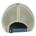 Pop-Up Mākeke - 808 Clothing - Hawaiian Hook Trucker Hat - Vintage Indigo & Tan - Back View