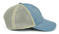 Pop-Up Mākeke - 808 Clothing - Hawaiian Hook Trucker Hat - Vintage Indigo & Tan - Side View